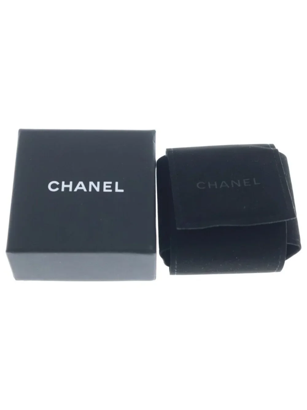 Chanel CC Logo Square Rhinestone Gold Earrings